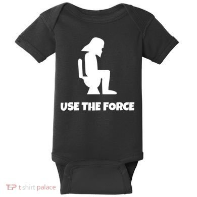 Use The Force Funny Pooping Baby Bodysuit