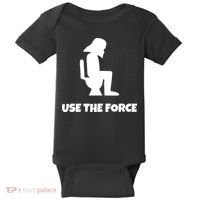 Use The Force Funny Pooping Baby Bodysuit thumb 0