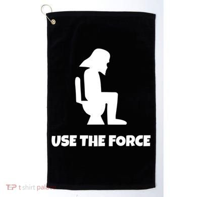 Use The Force Funny Pooping Golf Towel