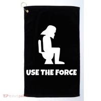 Use The Force Funny Pooping Golf Towel thumb 0