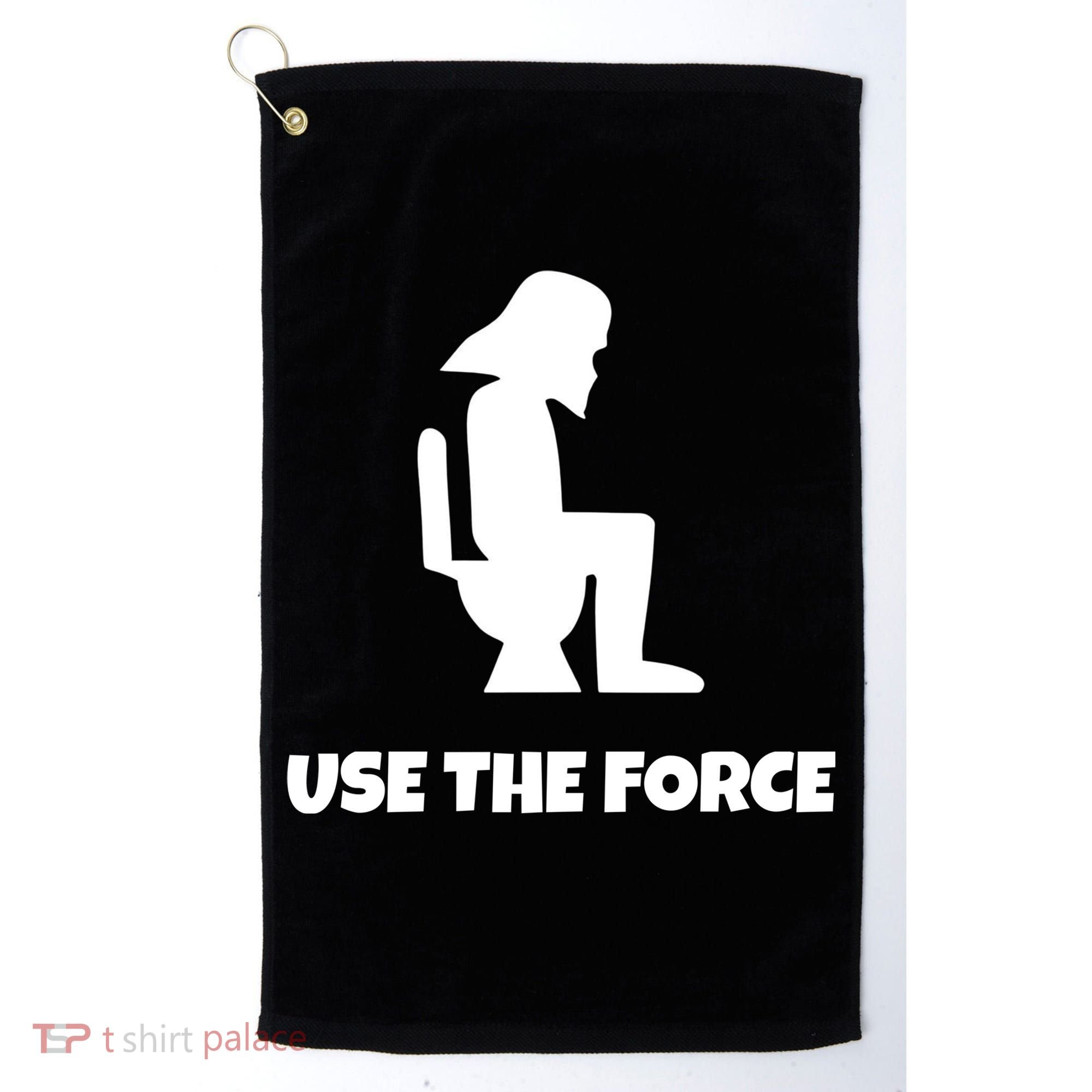 Use The Force Funny Pooping Golf Towel