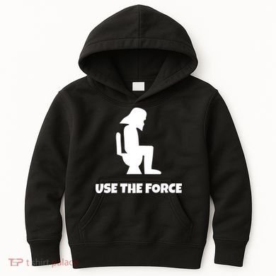 Use The Force Funny Pooping Kids Hoodie