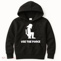 Use The Force Funny Pooping Kids Hoodie thumb 0