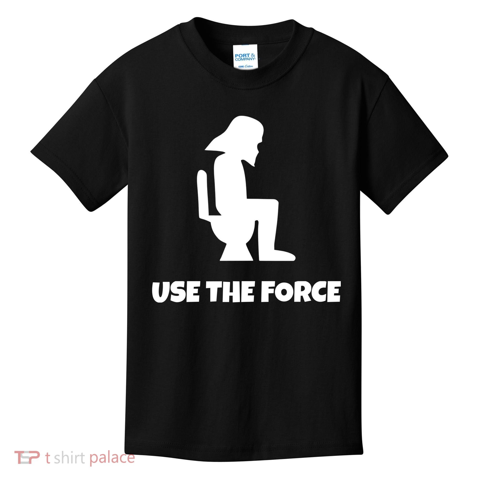 Use The Force Funny Pooping Kids T-Shirt