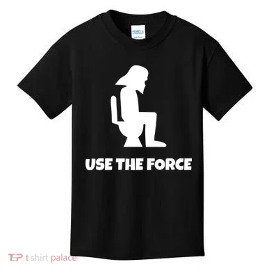 Use The Force Funny Pooping Kids T-Shirt
