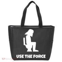 Use The Force Funny Pooping Tote Bag thumb 0