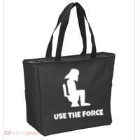 Use The Force Funny Pooping Tote Bag thumb 2
