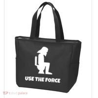 Use The Force Funny Pooping Tote Bag thumb 3