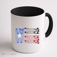 USA Texas Fishing Rods Flag Coffee Mug thumb 1