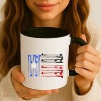 USA Texas Fishing Rods Flag Coffee Mug thumb 3