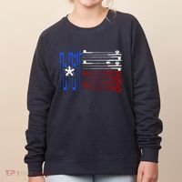 USA Texas Fishing Rods Flag Women's Sweatshirt thumb 0