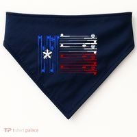 USA Texas Fishing Rods Flag USA-Made Doggie Bandana thumb 0