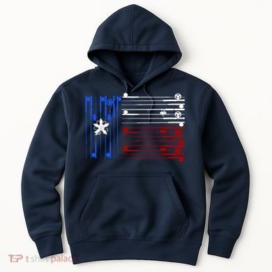 USA Texas Fishing Rods Flag Hoodie