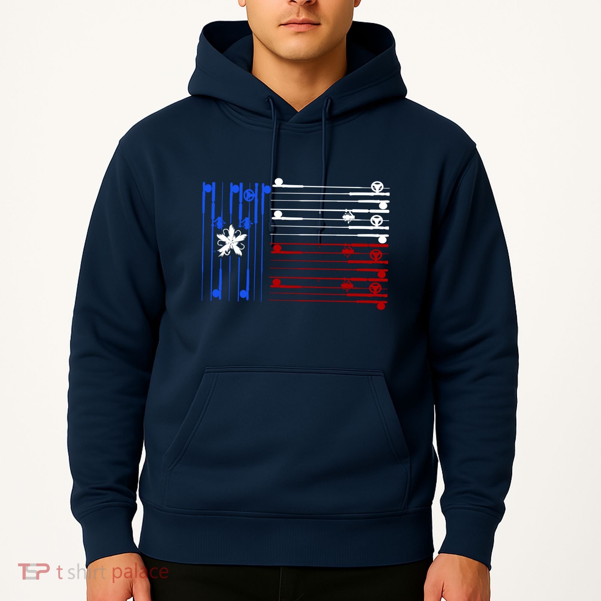 USA Texas Fishing Rods Flag Hoodie