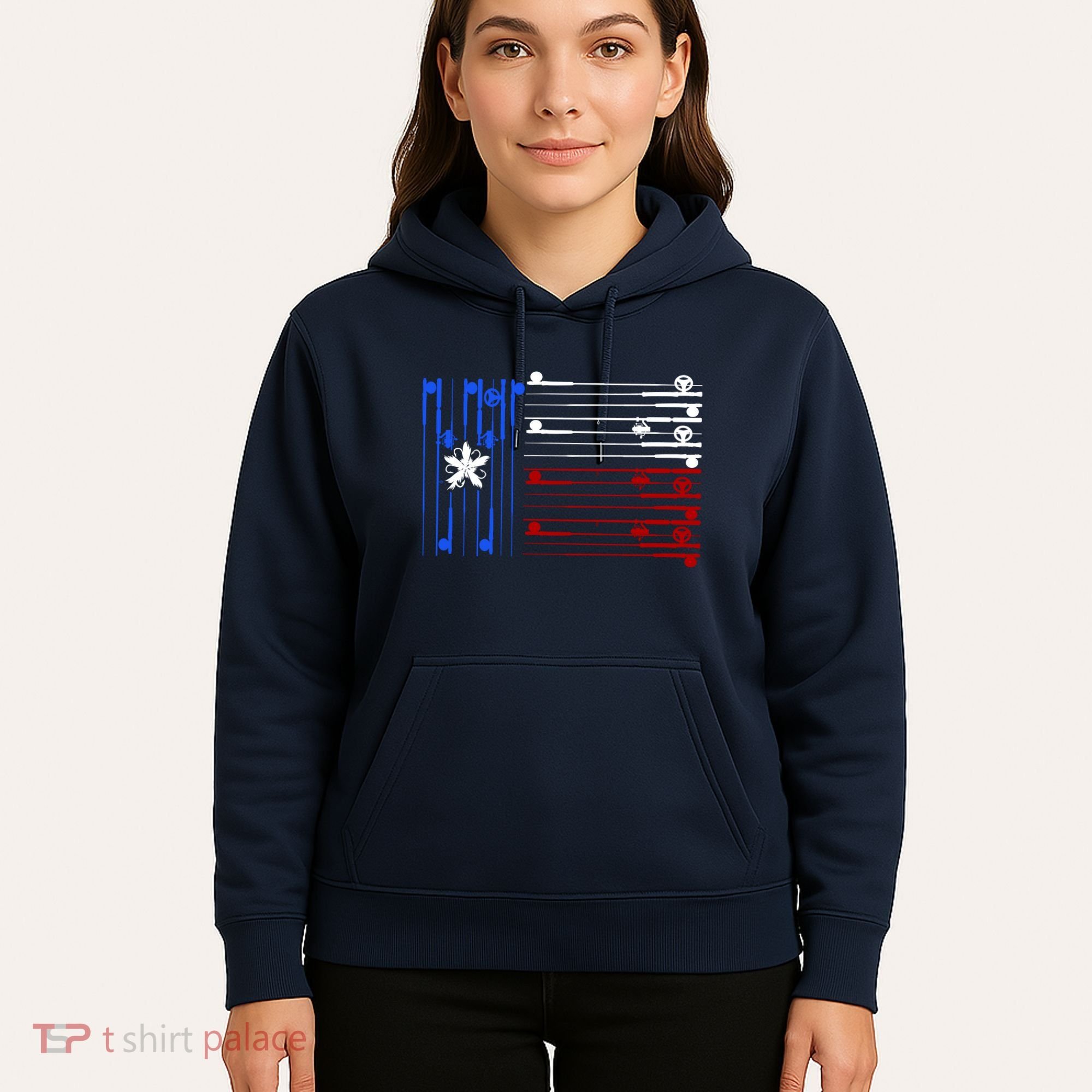 USA Texas Fishing Rods Flag Hoodie
