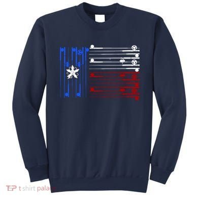 USA Texas Fishing Rods Flag Sweatshirt