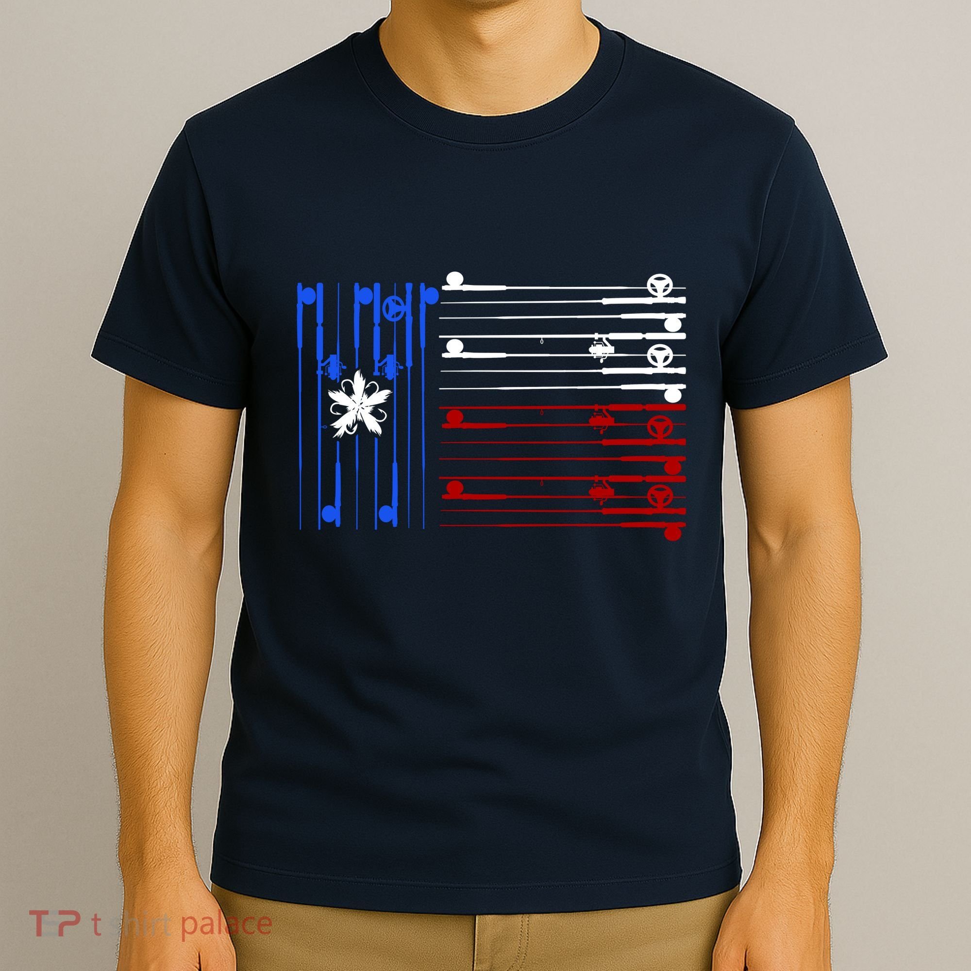 USA Texas Fishing Rods Flag T-Shirt
