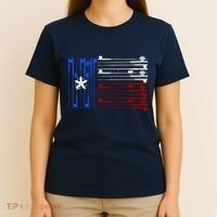 USA Texas Fishing Rods Flag T-Shirt thumb 4