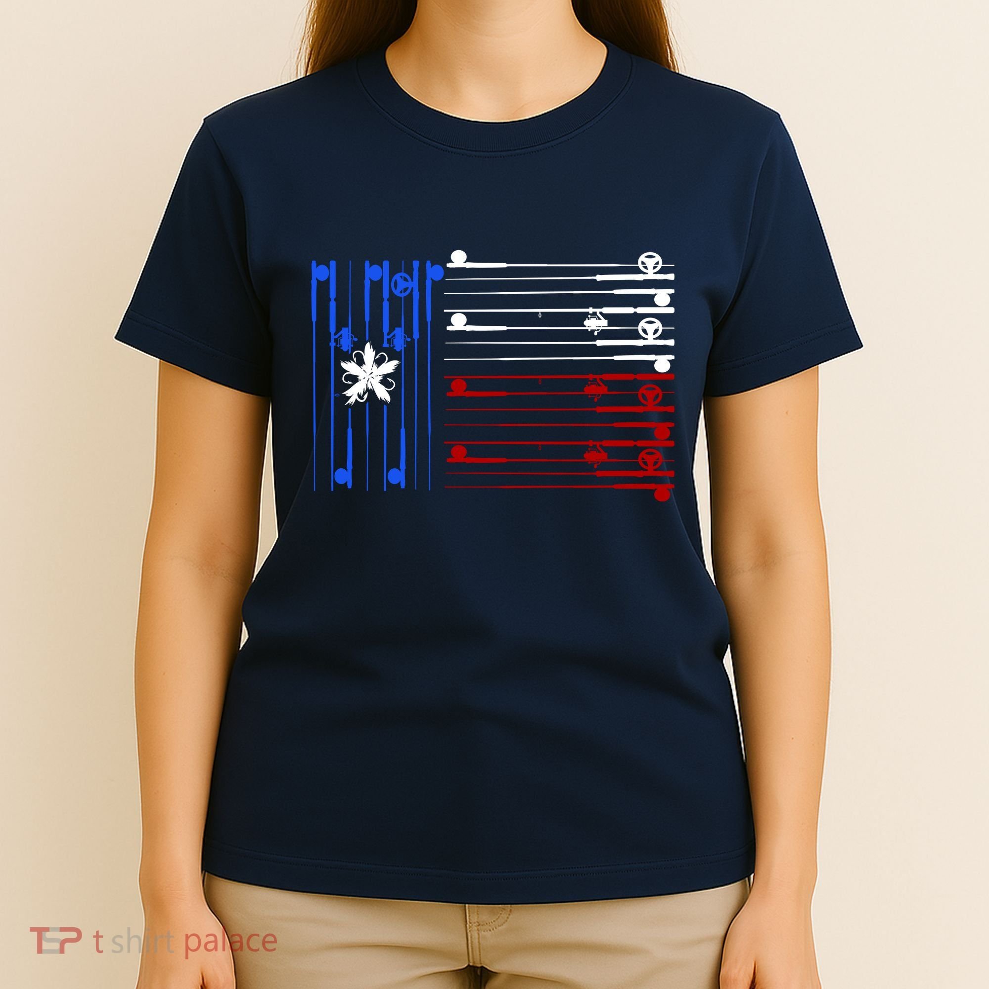 USA Texas Fishing Rods Flag T-Shirt