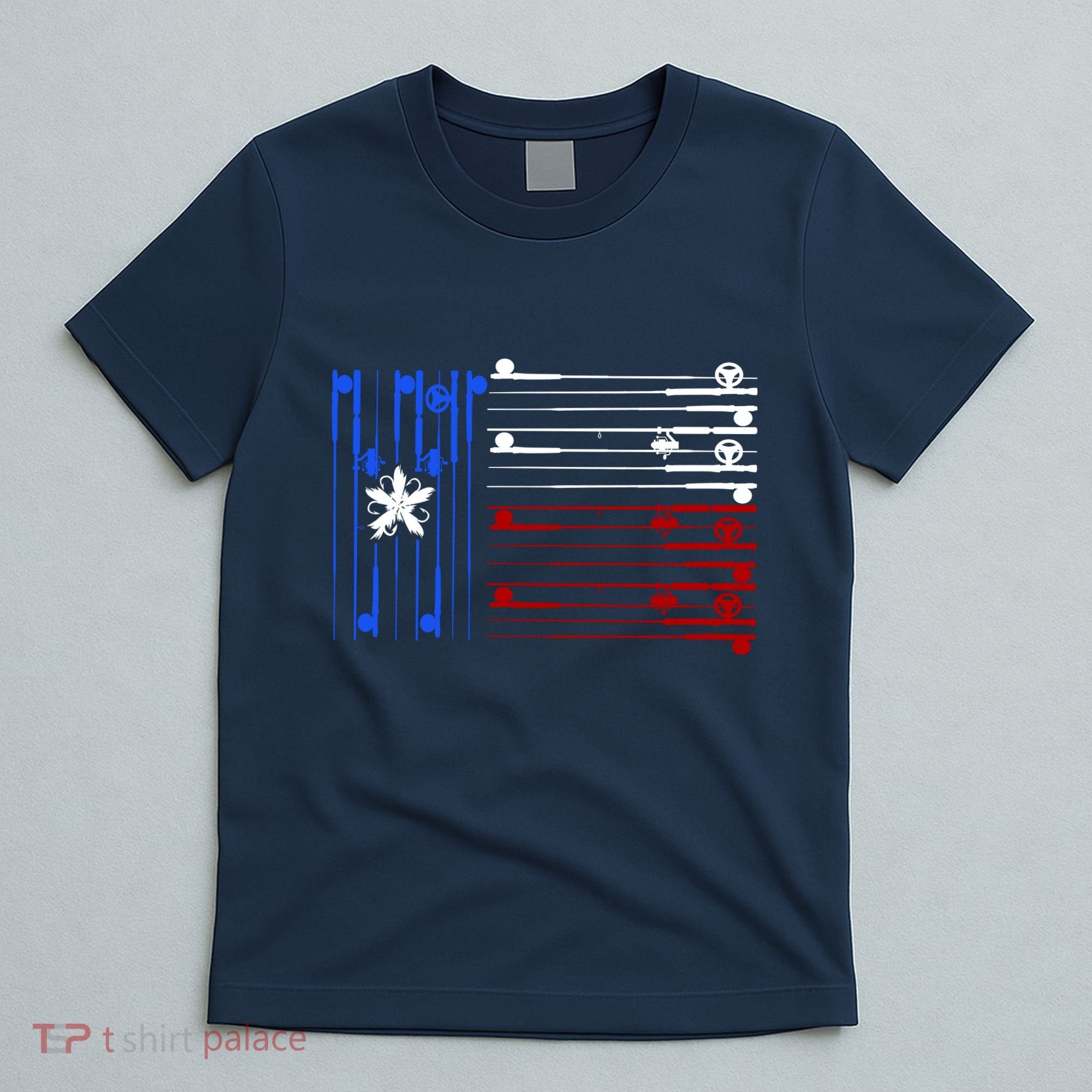 USA Texas Fishing Rods Flag T-Shirt