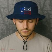 USA Texas Fishing Rods Flag Bucket Hat thumb 2