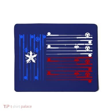 USA Texas Fishing Rods Flag Mousepad