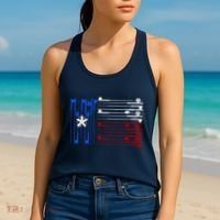 USA Texas Fishing Rods Flag Women's Tank Top thumb 2