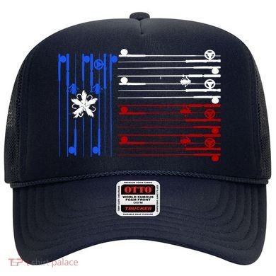 USA Texas Fishing Rods Flag Hat