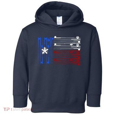 USA Texas Fishing Rods Flag Toddler Hoodie