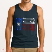 USA Texas Fishing Rods Flag Tank Top thumb 3