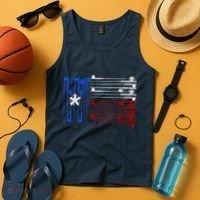 USA Texas Fishing Rods Flag Tank Top thumb 4