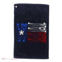 USA Texas Fishing Rods Flag Golf Towel thumb 0