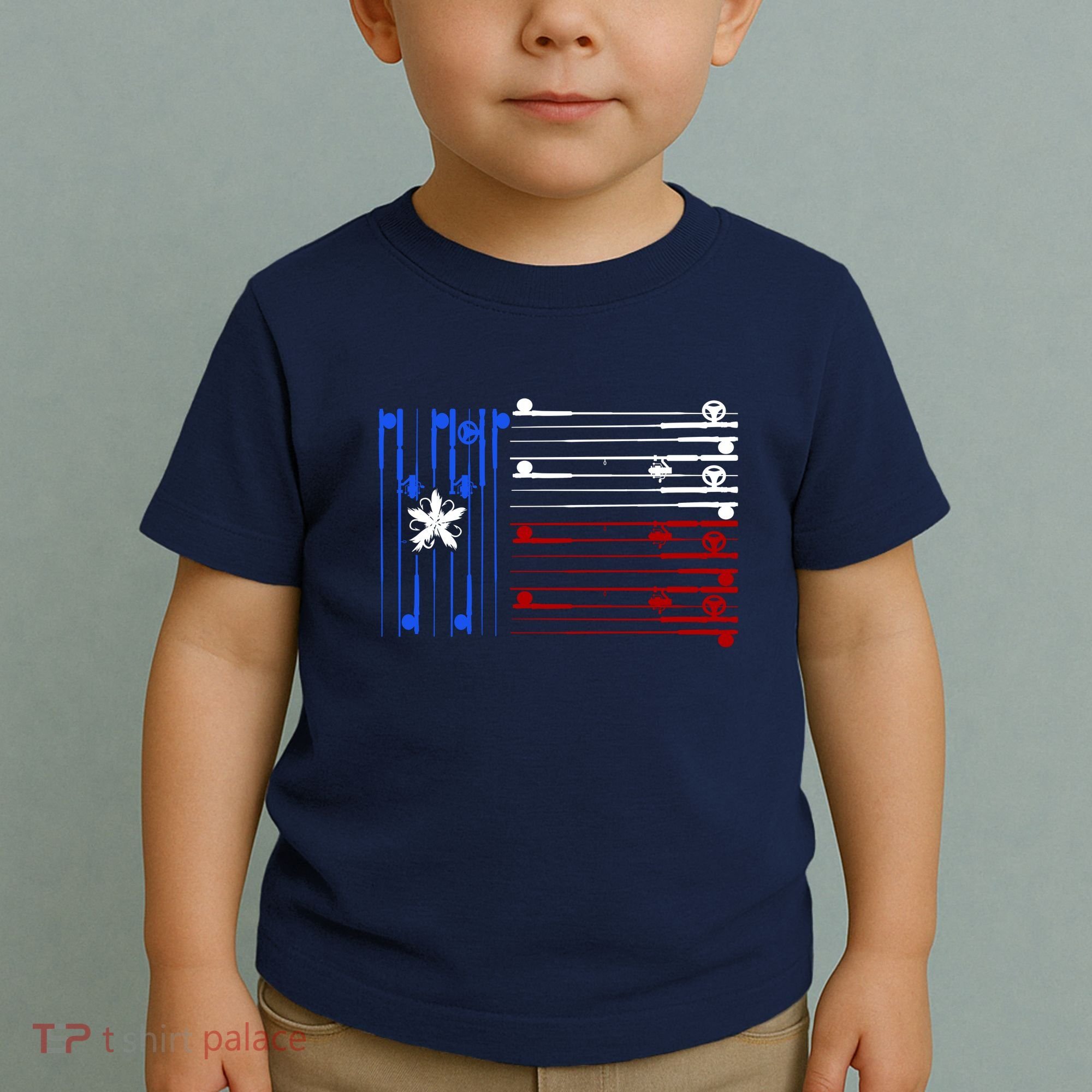 USA Texas Fishing Rods Flag Toddler T-Shirt