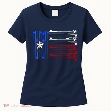 USA Texas Fishing Rods Flag Women's T-Shirt