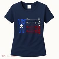 USA Texas Fishing Rods Flag Women's T-Shirt thumb 0