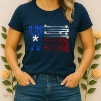 USA Texas Fishing Rods Flag Women's T-Shirt thumb 2