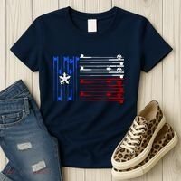 USA Texas Fishing Rods Flag Women's T-Shirt thumb 3