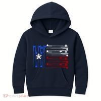 USA Texas Fishing Rods Flag Kids Hoodie thumb 0