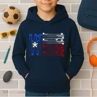 USA Texas Fishing Rods Flag Kids Hoodie thumb 2
