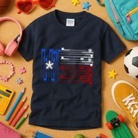 USA Texas Fishing Rods Flag Kids T-Shirt thumb 3