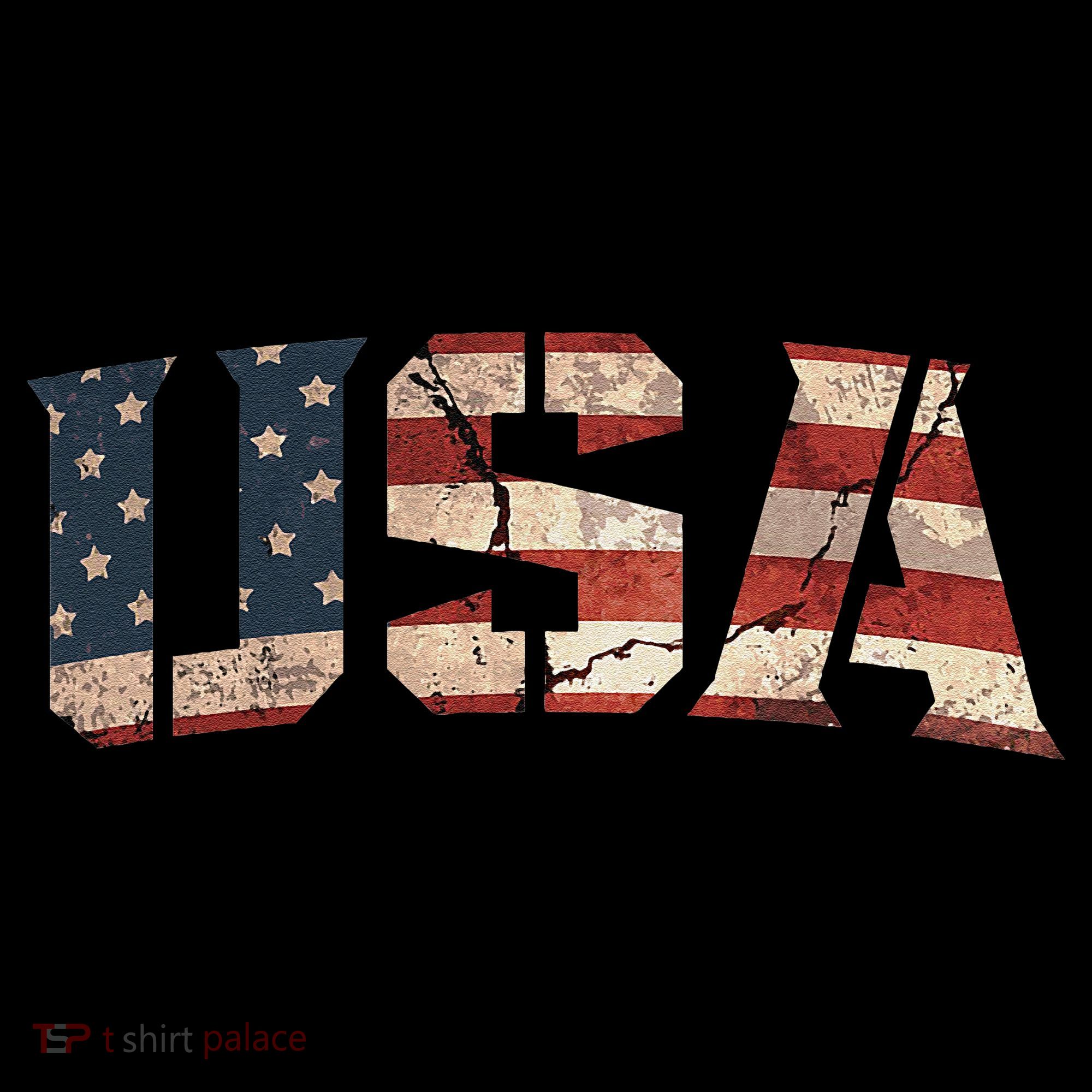 Usa Text Flag American Flag Patriotic 4th Of July Coffee Mug