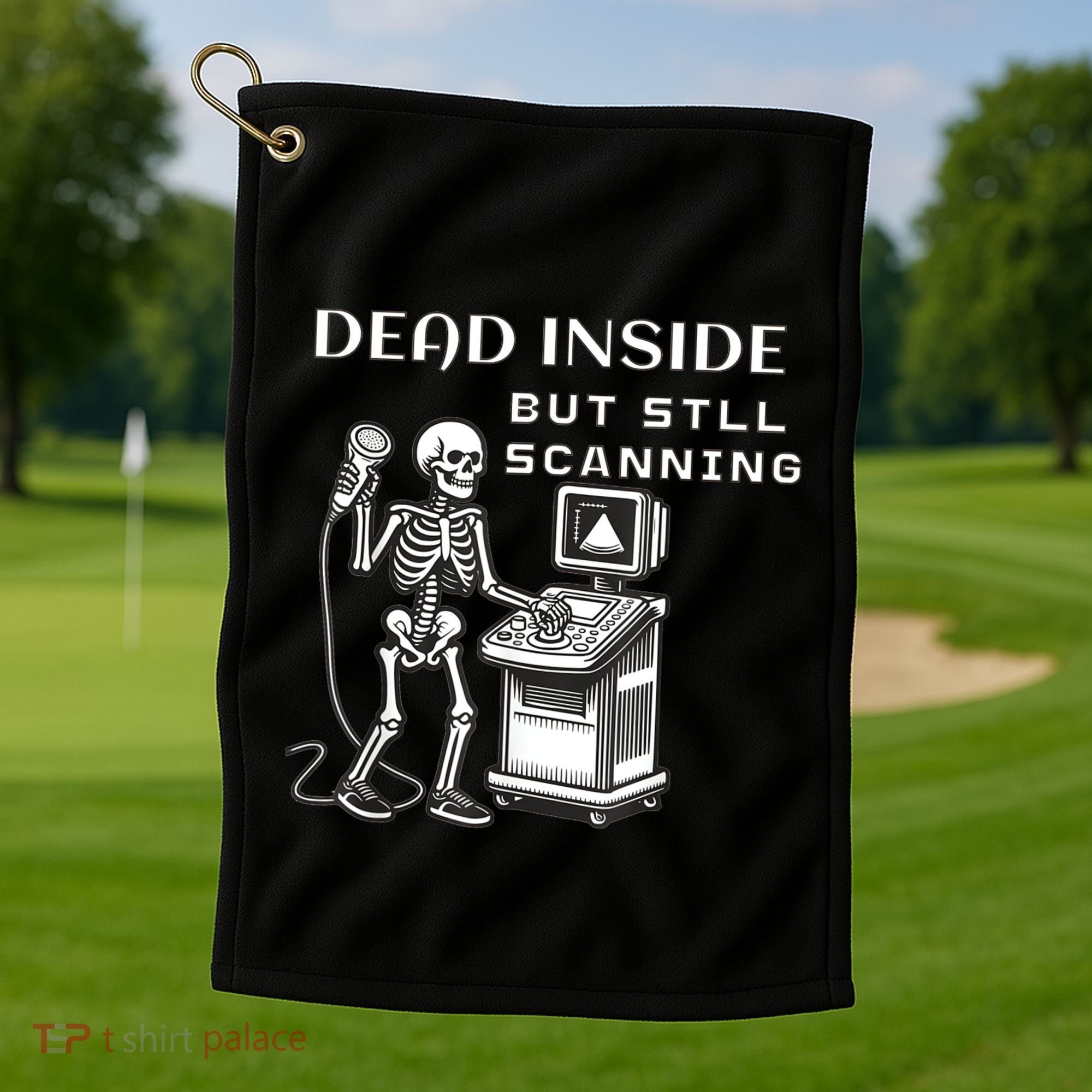 Ultrasound Tech Graduate Cardiac Sonographer Echo Vascular Golf Towel