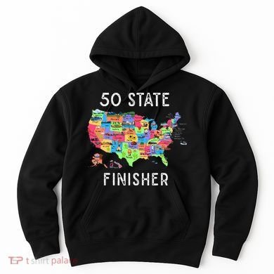 USA Travel Gift Visit 50 States Map Hoodie