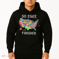 USA Travel Gift Visit 50 States Map Hoodie thumb 2