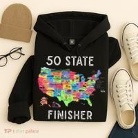 USA Travel Gift Visit 50 States Map Hoodie thumb 4