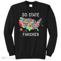 USA Travel Gift Visit 50 States Map Sweatshirt thumb 0