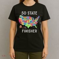 USA Travel Gift Visit 50 States Map T-Shirt thumb 4