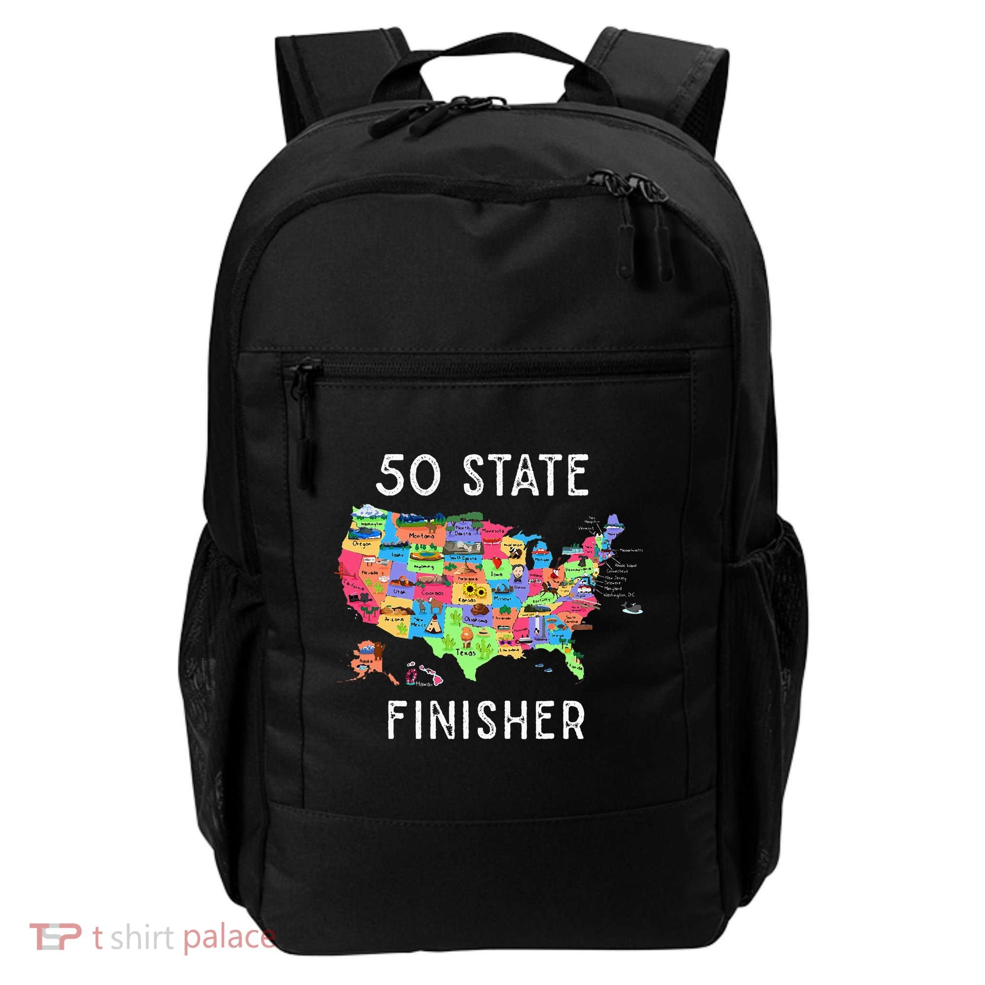 USA Travel Gift Visit 50 States Map Backpack