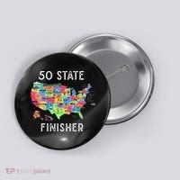USA Travel Gift Visit 50 States Map Button thumb 0