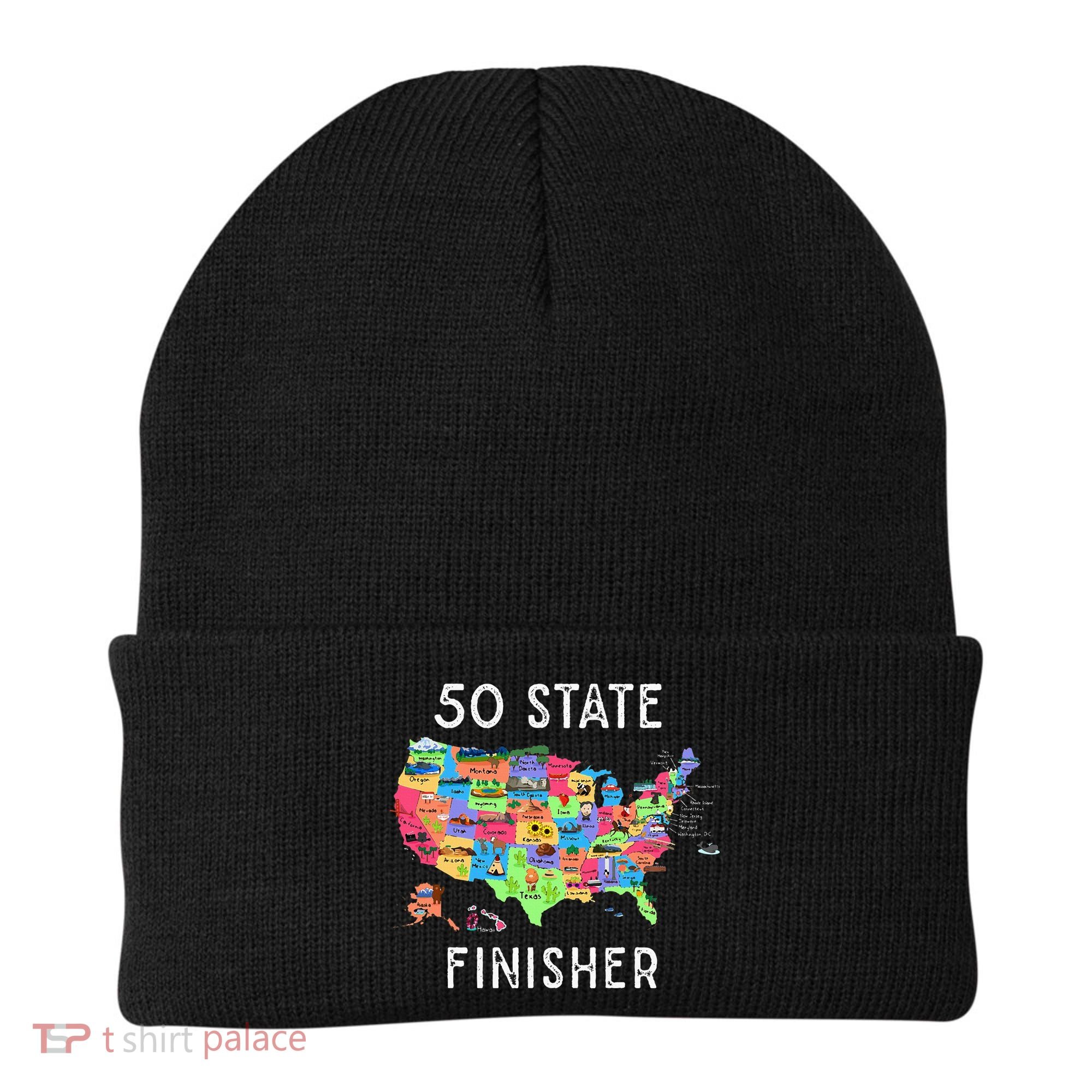 USA Travel Gift Visit 50 States Map Beanie
